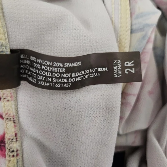 Torrid Yellow and Pink Tankini Top - Picture 2 of 11